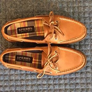Sperry Tan Flats Moccasin-Style Leather Loafers